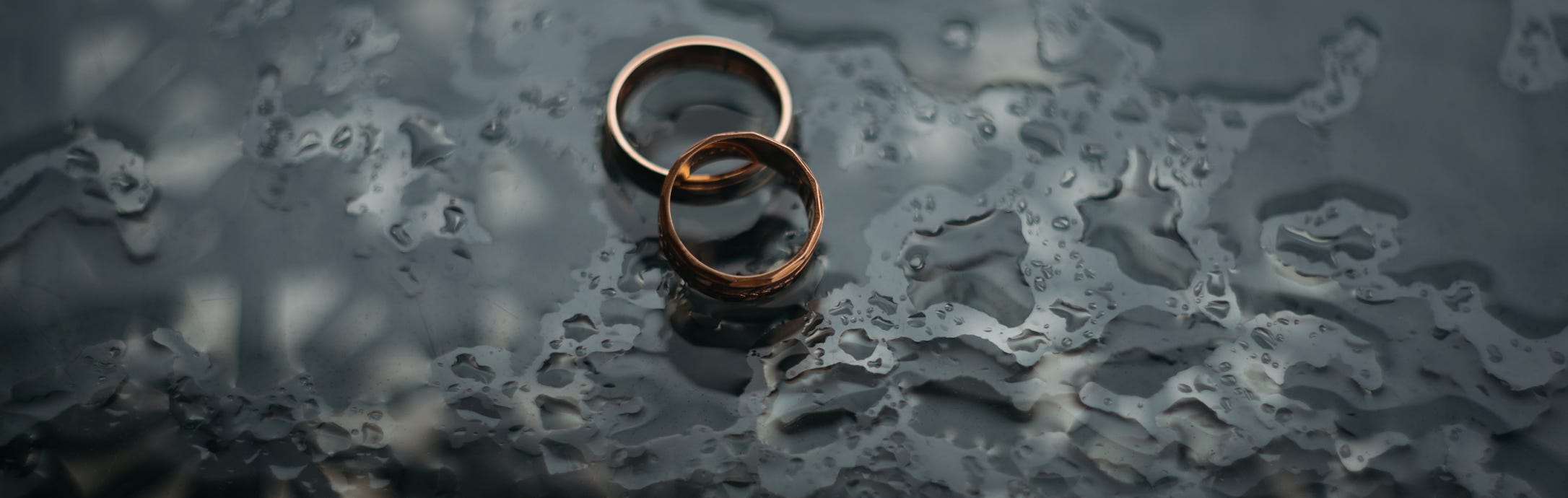 Wedding Rings in water